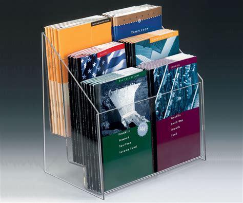 Acrylic Brochure Racks Or Other Tiered Literature Holders This