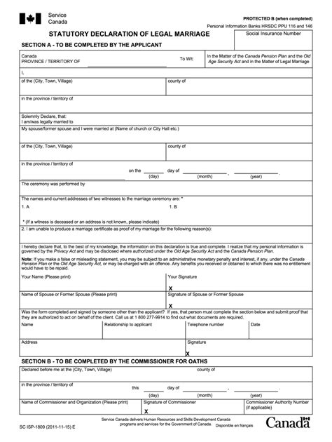 Statutory Declaration Of Common Law Union Guide Fill Out Sign Online