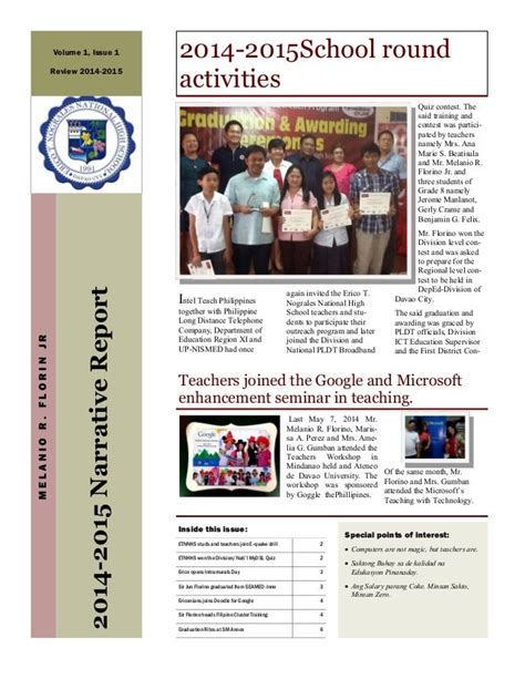 48 Narrative Report In Brigada Eskwela Reportnarrative