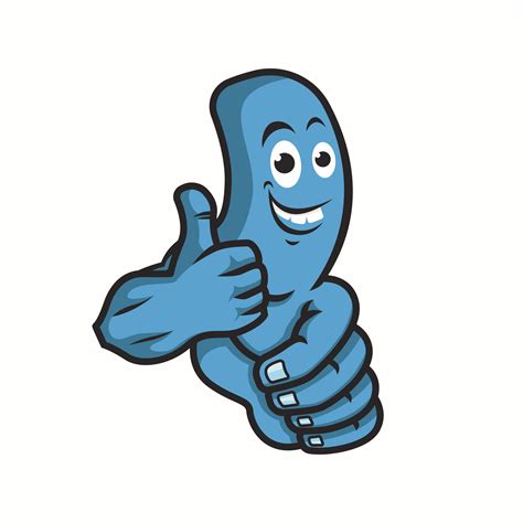 Blue Hand Character Giving Thumbs Up 697600 Vector Art at Vecteezy