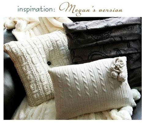 Lovely Recycled Sweaters Into Pillows Diy Sweater Sweater Pillow Cozy