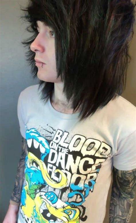 Emo scene male boy cute black hair goth. 25 Long Haircuts for Guys | The Best Mens Hairstyles ...