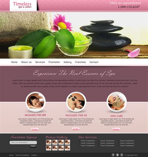 Renesh Kr Freelance Web Designer Cochin Kerala India Spa Website Design