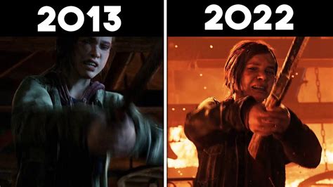 Ellie Kills David The Last Of Us Side By Side Comparison 2013 Vs