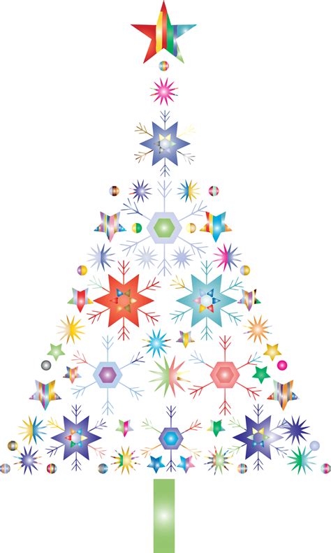 Christmas tree png images of 19. Abstract Snowflake Christmas Tree Png
