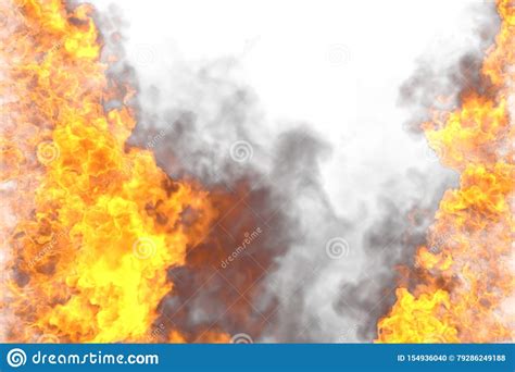 Gothic Explosion Frame Isolated On White Background Fire Lines From