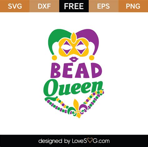 Free Bead Queen Svg Cut File