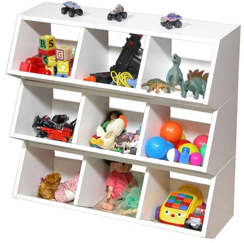 Vhz Stackable 3 Compartment Cubby Kid Toy Storage Stackable Storage