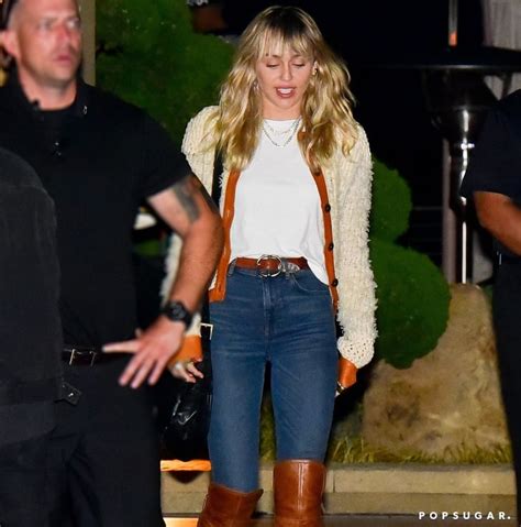 Miley Cyruss Sexy Leather Riding Boots Are Perfect For Fall Popsugar