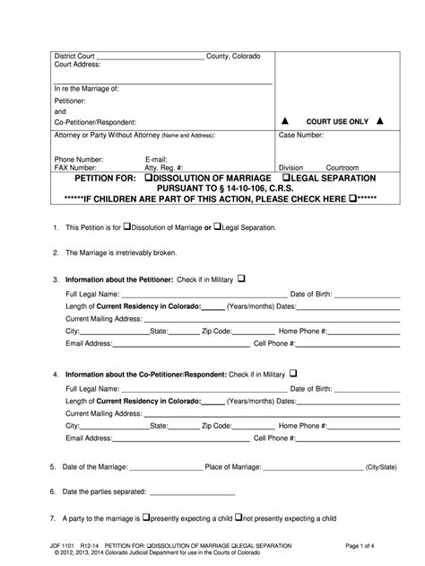 Divorce In Colorado Fill Out Sign Online DocHub