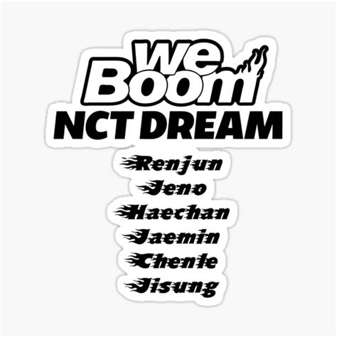 Nct Dream We Boom 04 Sticker By Nurfzr Redbubble
