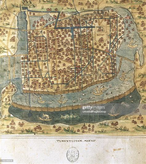 Map Of Tenochtitlan Mexico General Islario Of All The Islands In The