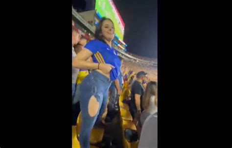 Viral Video Soccer Fan Flashes Her Boobs To Entire Stadium During