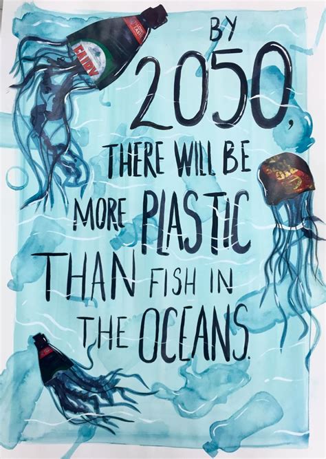 Ocean Plastic Pollution Collage And Watercolour In 2020 Ocean Art