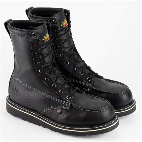 Thorogood American Heritage 8 Inch Black Work Boots 804 6208