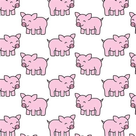 Cute Baby Pig Pattern Vector Pig Pattern Cute Png And Vector With