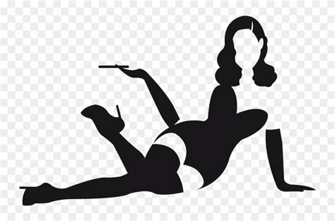 Girl Silhouette Clip Art Pin Up Model Silhouette Png Download