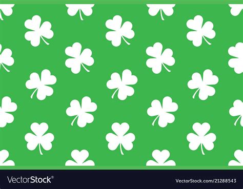 Seamless Pattern With Shamrocks Royalty Free Vector Image