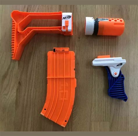 NERF Elite Attachments Stock Barrel Extension 10 Round Mag Etsy