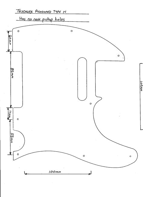 Fender Stratocaster Body Template Pdf