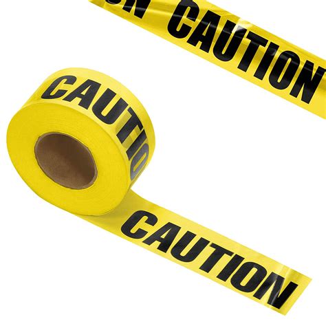 1 Roll Of Barricade Tape Yellow And Black Caution Tape 3 Inch Wide
