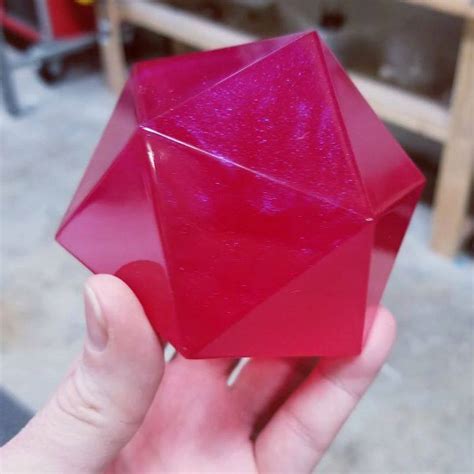 Giant Pink D20 We Made Several Of These Phantom Rubies For A Sonic