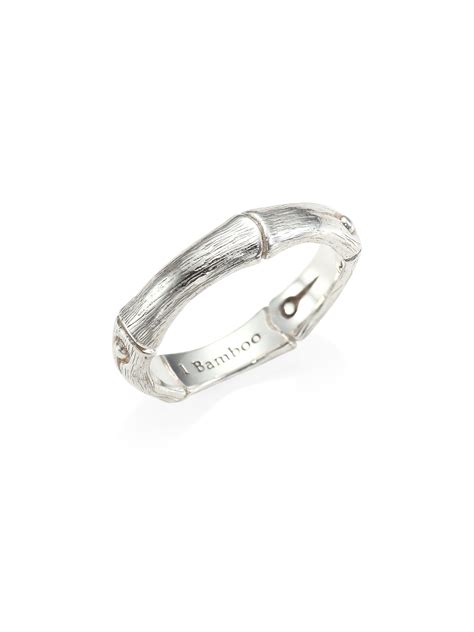 Lyst John Hardy Bamboo Sterling Silver Band Ring In Metallic