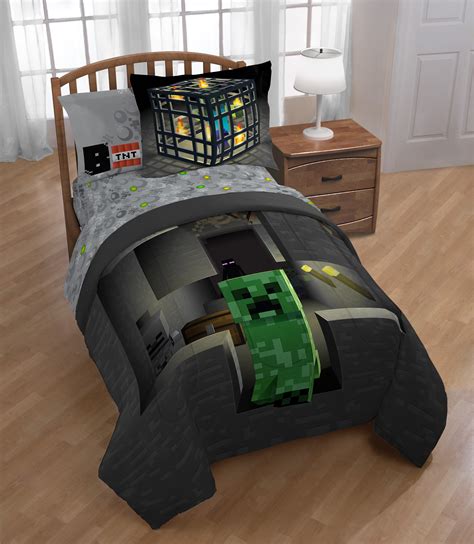Minecraft 2 Piece Twinfull Comforter And Sham Set Kids Teens Youth