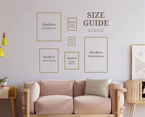 Wall Art Size Guide Frame Size Guide Print Size Guide Etsy Nederland