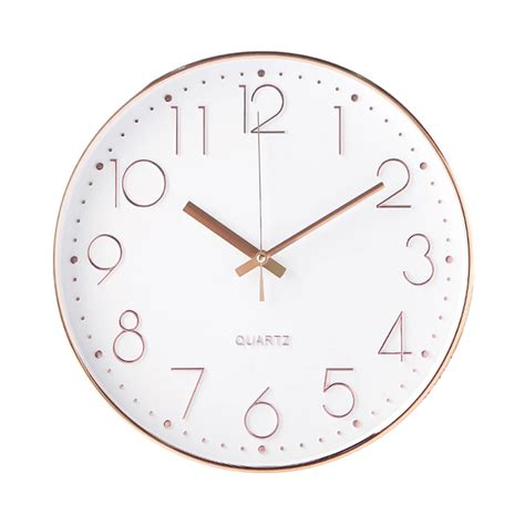 12 Inch Silent Wall Clock Decorative Round Digital Wall Clock For