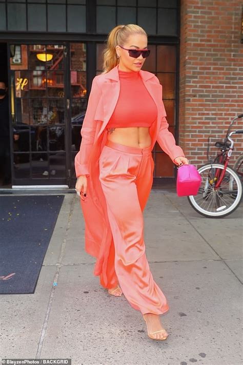 Rita Ora Flaunts Her Phenomenal Abs And Gorgeous Curves In Bright