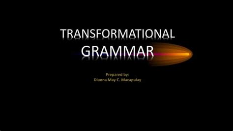 Transformational Grammar Rules Ppt