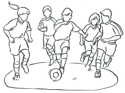 Coloring Kids Fun And Draw How To Draw A Kid Playing Soccer Playing