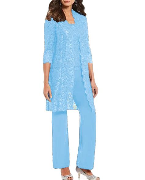 Orbitray Chic Mother Of The Bride Pant Suits 78 Pieces Long Sleeve