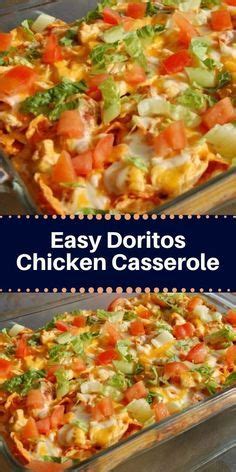 Top with remaining 1 cup cheese and remaining crushed chips. dorito chicken casserole in 2020 | Chicken dorito ...