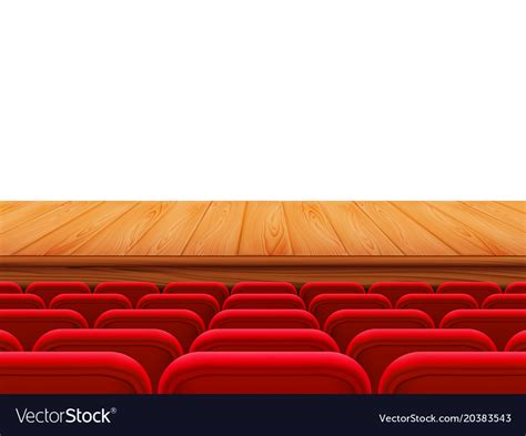 Realistic Theater Wooden Stage Or Floor With Rows Vector Image