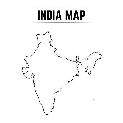 India Map Outline Colour
