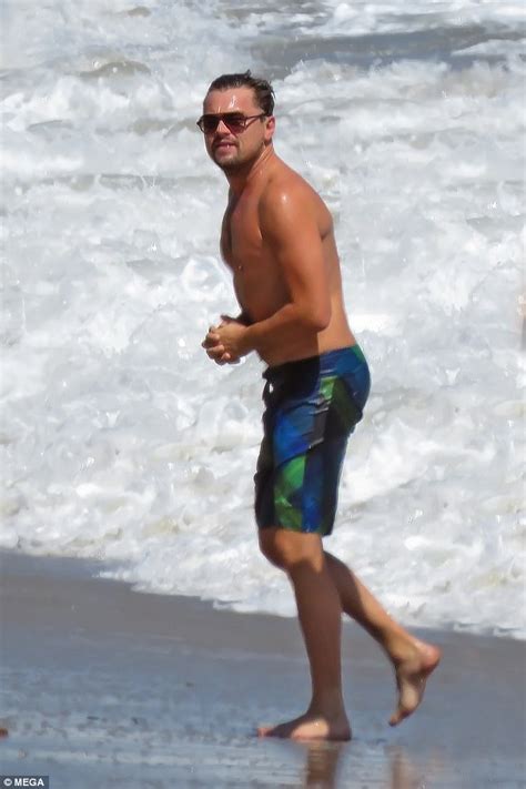 Leonardo Dicaprio Goes Shirtless For Quick Swim In Malibu Daily Mail