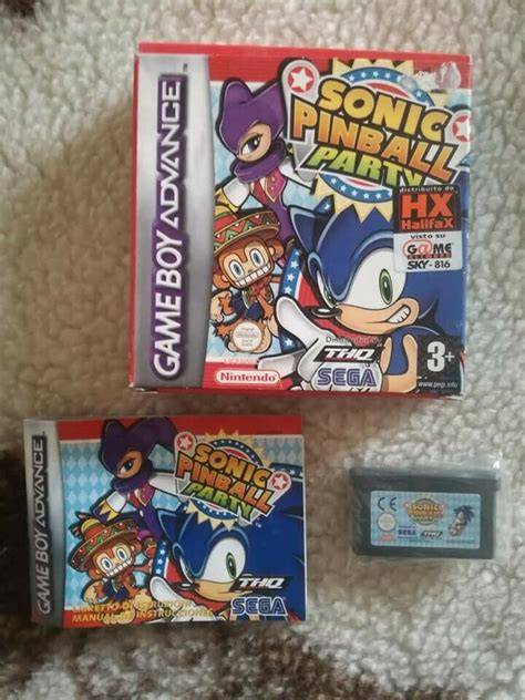 Sonic Pinball Party Nintendo Gba Completamene In Italiano