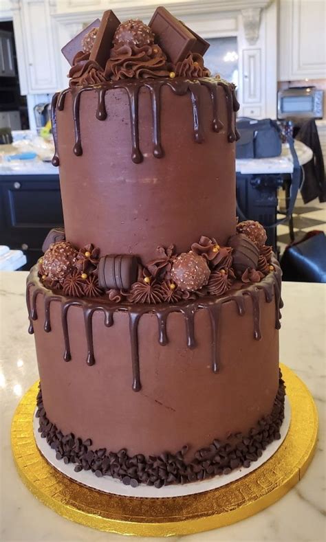 2 tier chocolate lover s dream celebration cake in 2020 cake chocolate fudge cake chocolate