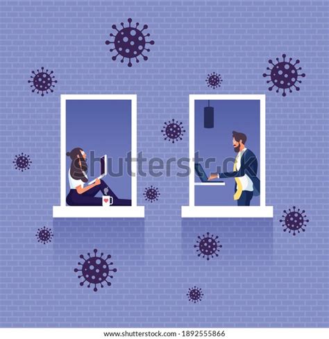 Company Allows Employees Work Home Avoid Stock Vector Royalty Free