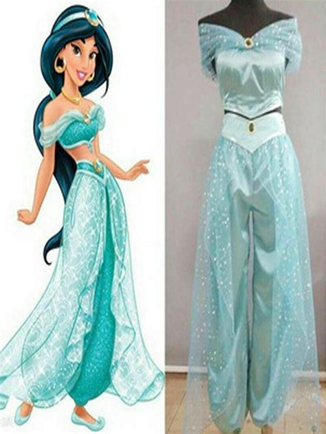 Aladdin Jasmine Princess Cosplay Women Girl Garment Fancy Dress Up