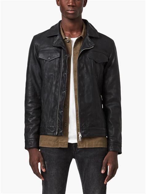 Allsaints Brandt Leather Jacket Black
