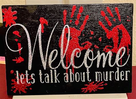 Welcome Sign For The Murder Mystery Enthusiast Etsy