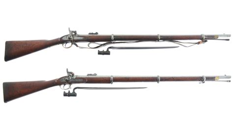 Two Civil War Era British Pattern 1853 Enfield Rifle Muskets Rock