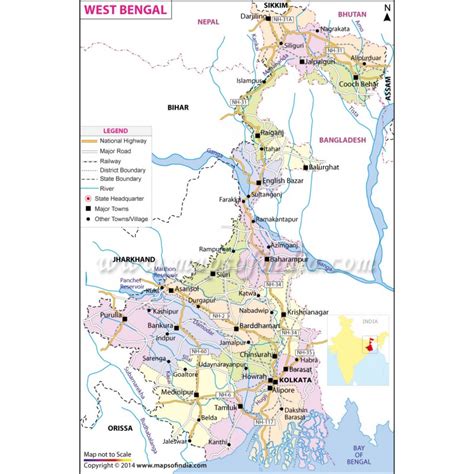 Tourist map of west bengal. Buy West Bengal Map Online