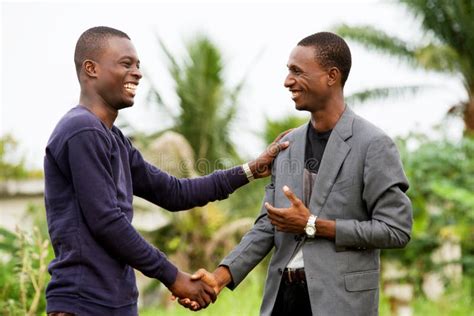 Portrait Of People Greet Each Other With Joy Stock Image Image Of