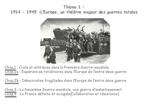 Thme 1 1914 1945 Leurope Un Thtre Majeur