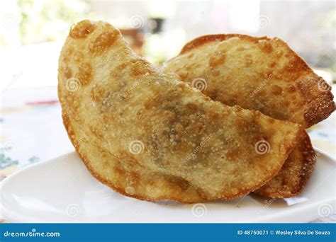 Deep Fried Stuffed Pastry Food In Brazil Stock Image Image Of