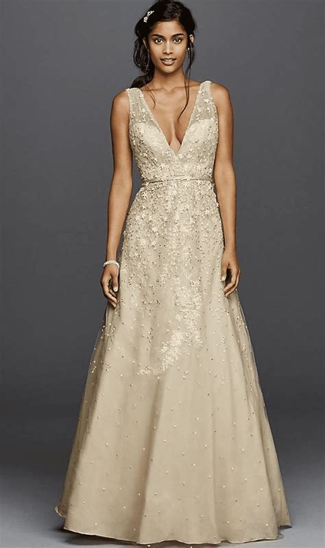 25 Champagne Wedding Dresses For The Bride Who Wants Subtle Color
